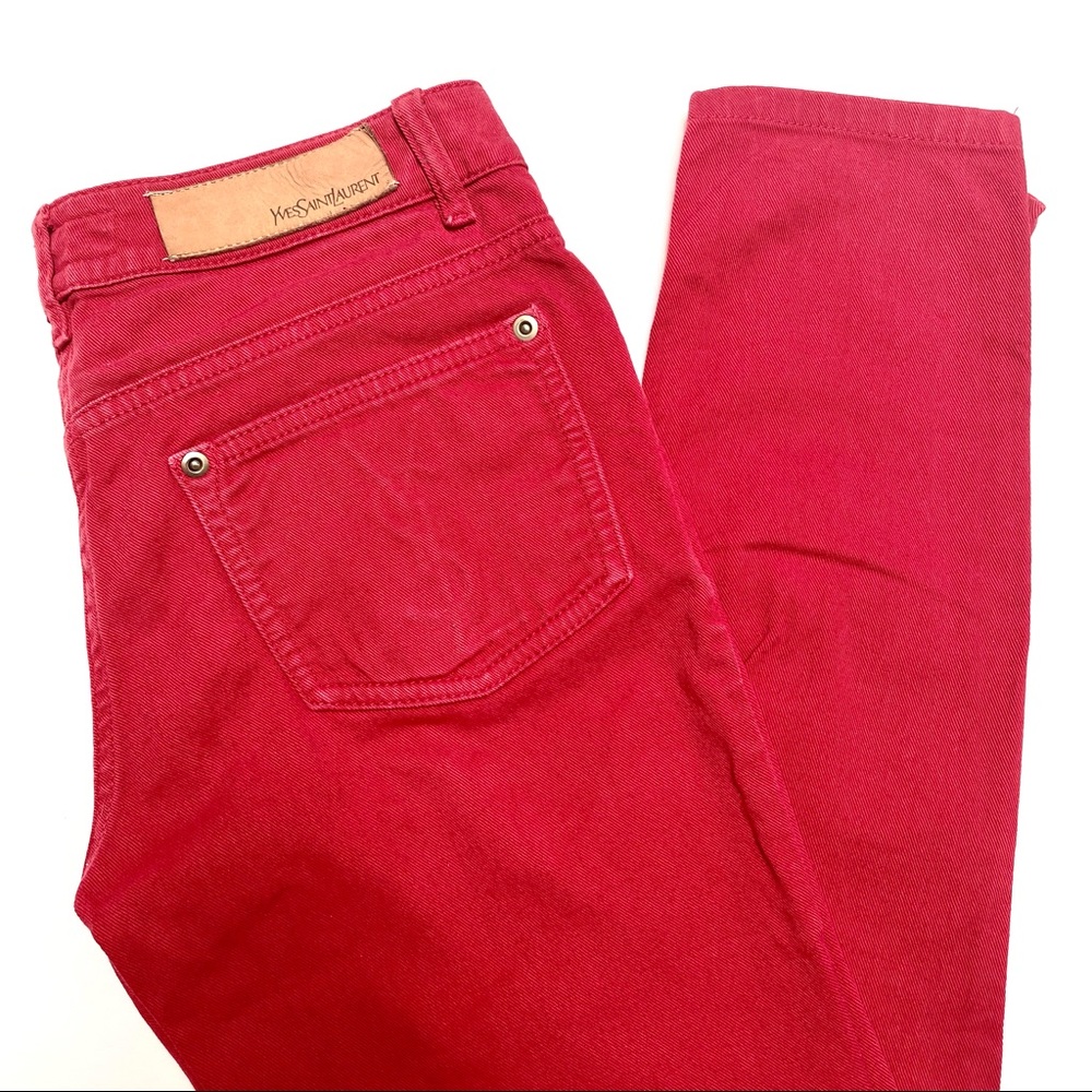 Yves Saint Laurent Vintage  Red Jeans